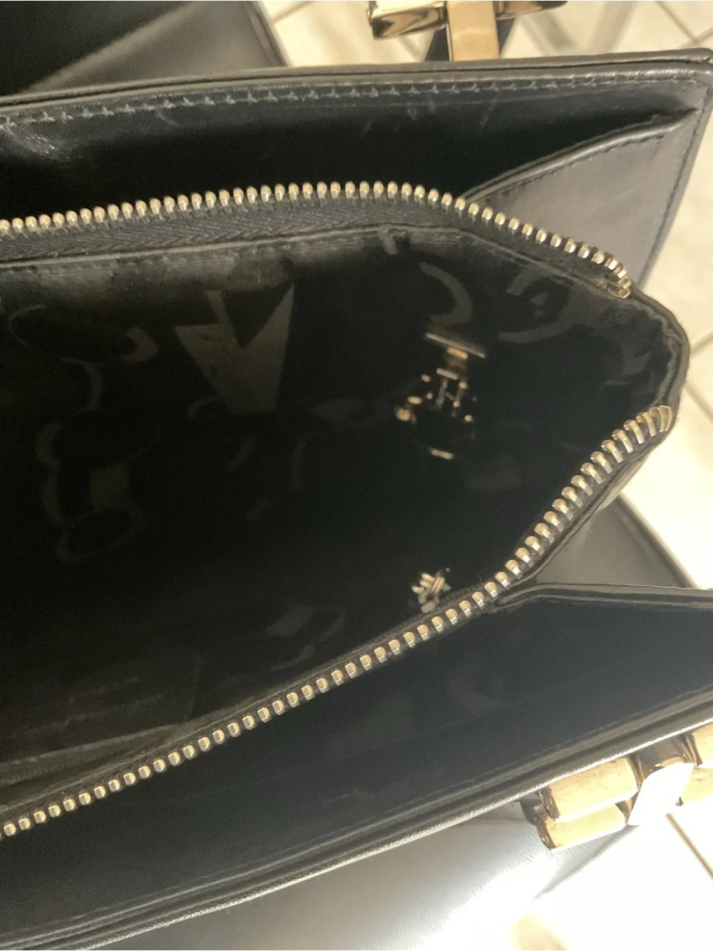 Salvatore Ferragamo Black Leather Messenger with Signature Gancini Hardware